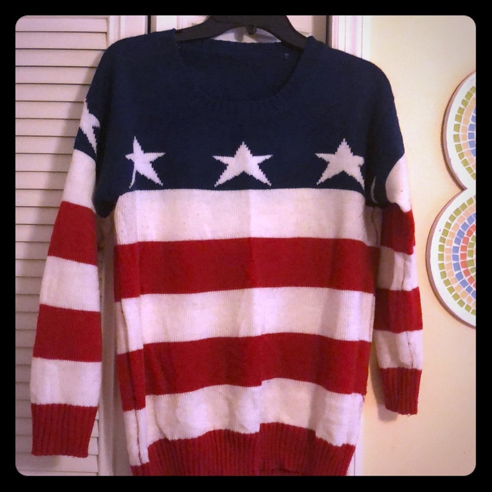American Flag Sweater